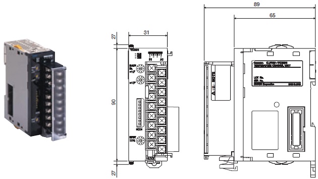 CJ1W-TC 外觀尺寸 2 CJ1W-TC[][][]_Dim