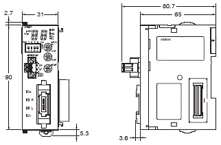 CJ1W-CRM21 外觀尺寸 1 