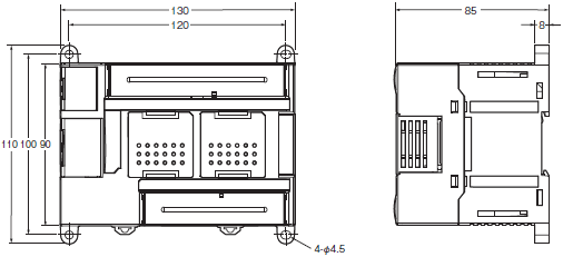 CP1E 外觀尺寸 7 