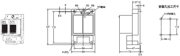 61F-G[] 外觀尺寸 1 