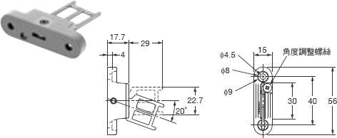 D4SL-N, D4SL-NSK10-LK[] 外觀尺寸 10 