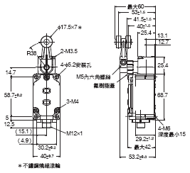 WL-N / WLG 外觀尺寸 55 