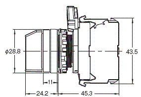 A22NS / A22NW 外觀尺寸 4 