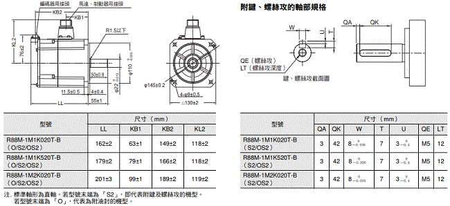 R88M-1[] / R88D-1SN[]-ECT 外觀尺寸 34 