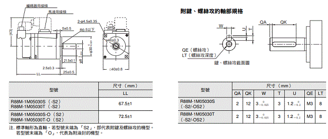 R88M-1[] / R88D-1SN[]-ECT 外觀尺寸 11 