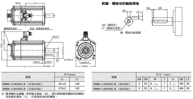 R88M-1[] / R88D-1SN[]-ECT 外觀尺寸 31 