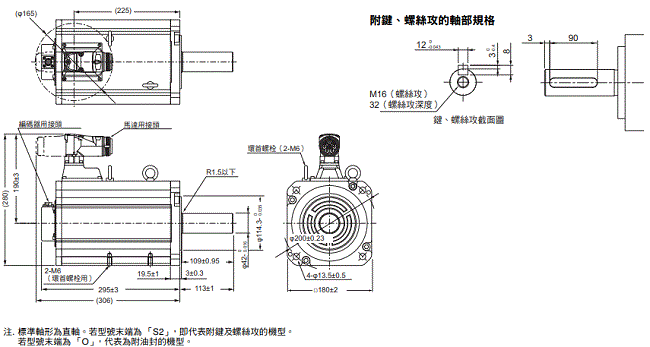 R88M-1[] / R88D-1SN[]-ECT 外觀尺寸 49 