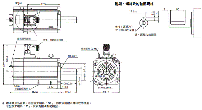 R88M-1[] / R88D-1SN[]-ECT 外觀尺寸 50 