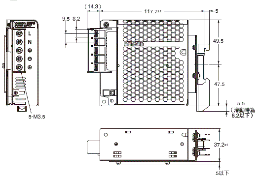 S8FS-G 外觀尺寸 8 