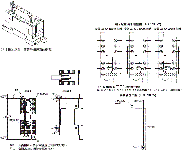 G7SA 外觀尺寸 9 