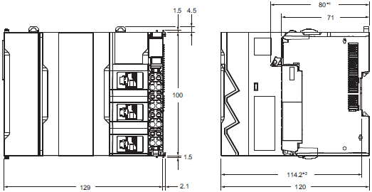 NX502-[][][][] 外觀尺寸 2 